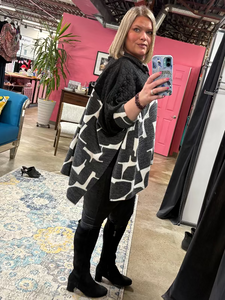 Oversized Knit Poncho
