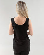 Load image into Gallery viewer, Person wearing a black sleeveless top against a plain background

