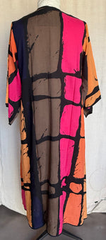 Load image into Gallery viewer, Colorful patterned duster on a mannequin against a white background
