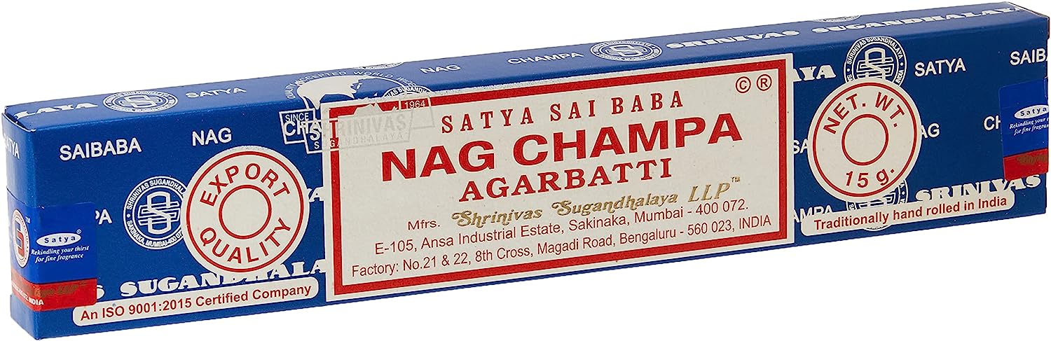 thumbnail image 2 of Satya Sai Baba Patchouli & Nag Champa Incense Sticks - Genuine Natural Aroma (12 Pack) 2 of 5