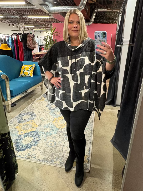 Oversized Knit Poncho