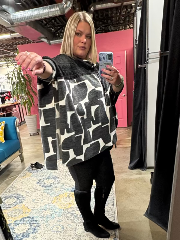 Oversized Knit Poncho
