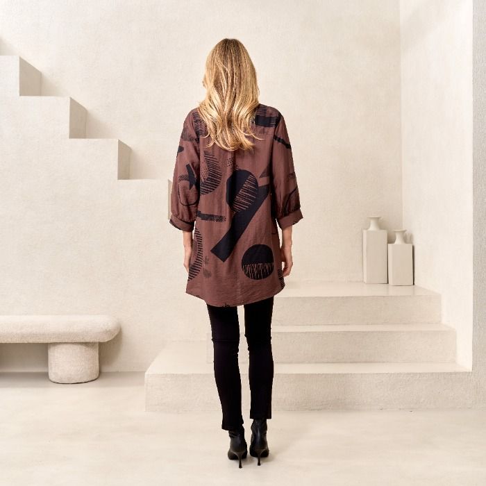 Painterly Blocked Blouse