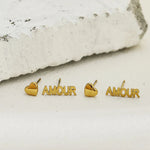 Load image into Gallery viewer, Amour &amp; Heart Earrings

