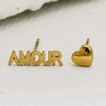 Load image into Gallery viewer, Amour &amp; Heart Earrings
