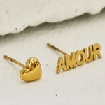 Load image into Gallery viewer, Amour &amp; Heart Earrings
