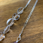 Load image into Gallery viewer, Amethyst &amp; Quartz Necklace with Charm
