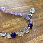 Load image into Gallery viewer, Amethyst &amp; Quartz Necklace with Charm
