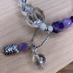 Load image into Gallery viewer, Amethyst &amp; Quartz with Charm Bracelet
