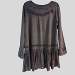 Load image into Gallery viewer, Button Up Denim &amp; Lace Tunic
