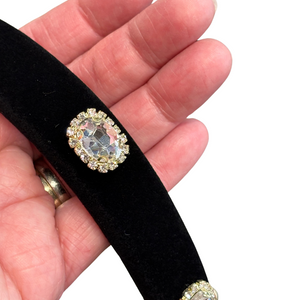 Velvet Rhinestone Headband