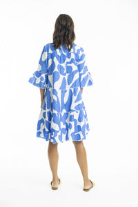 Blue & White Linen Dress