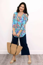 Load image into Gallery viewer, Jazz 3/4 Top | Teal Nectar
