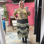 Load image into Gallery viewer, Boho Lace Tiered Skirt
