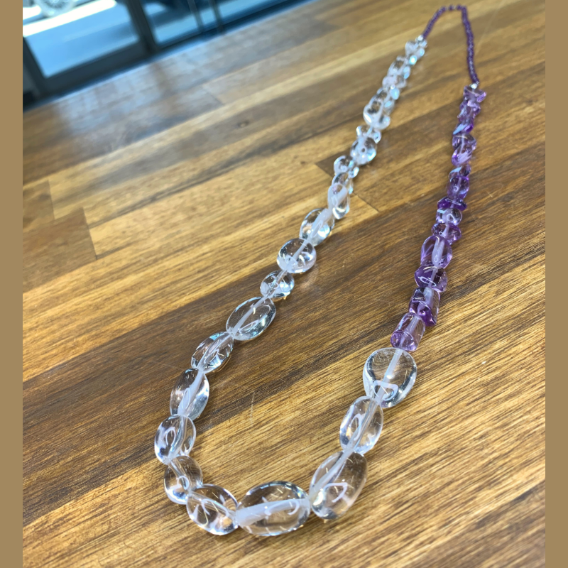 Quartz & Light Amethyst Necklace