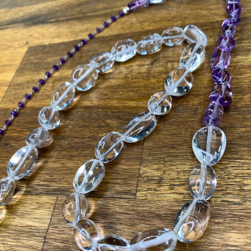 Quartz & Light Amethyst Necklace