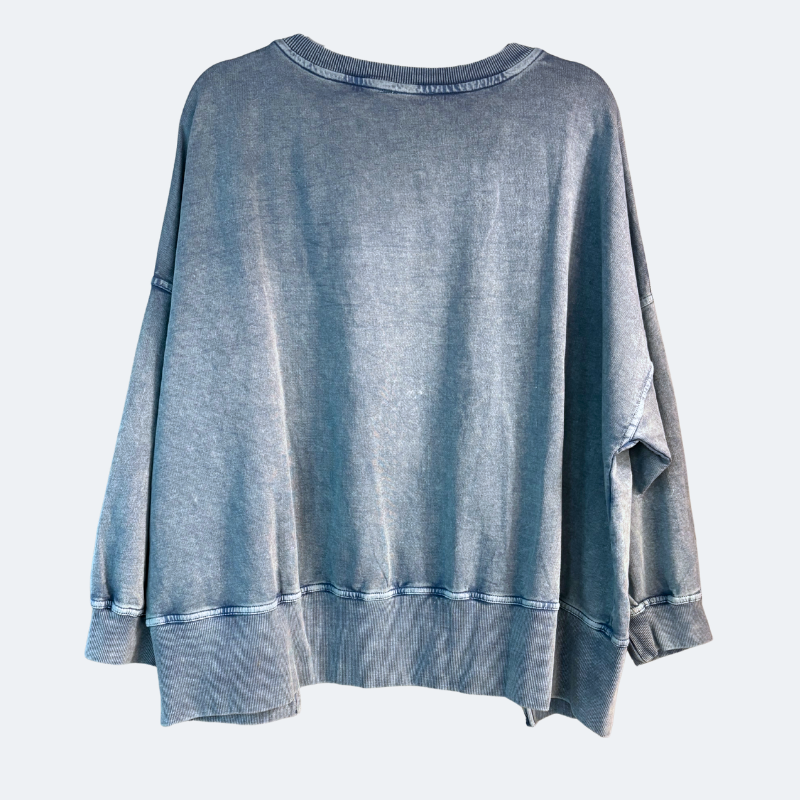 Hi-Low Sweatshirt with Slits