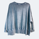 Load image into Gallery viewer, Hi-Low Sweatshirt with Slits
