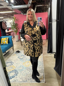 Leopard Coat | Camel