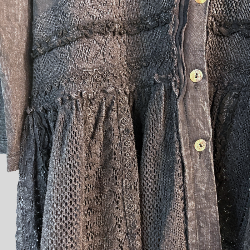 Button Up Denim & Lace Tunic