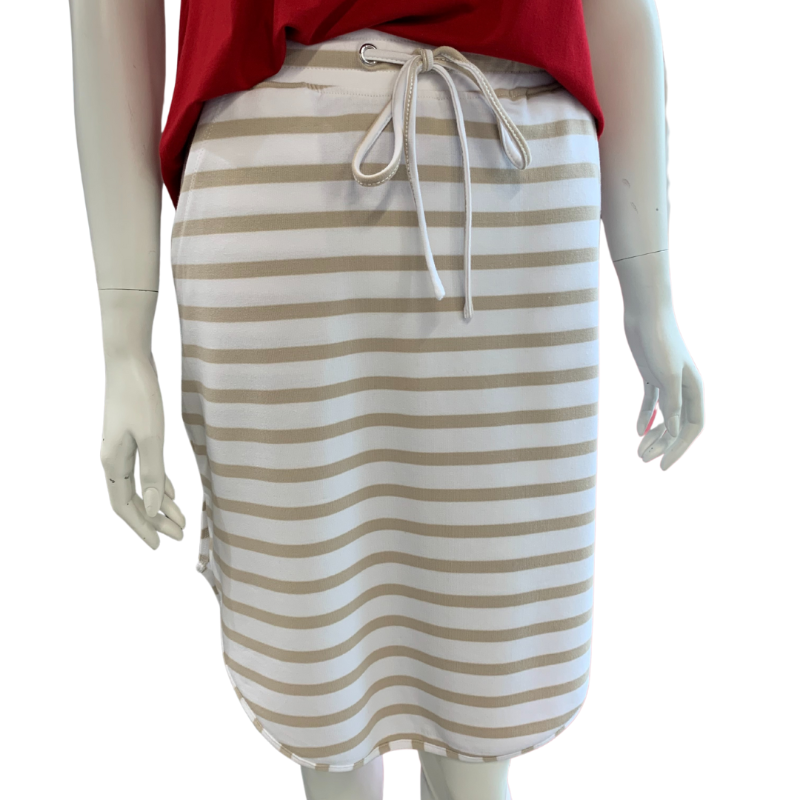 Stripe Drawstring Skirt