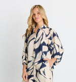 Load image into Gallery viewer, Nova Shirt Navy Floral Print
