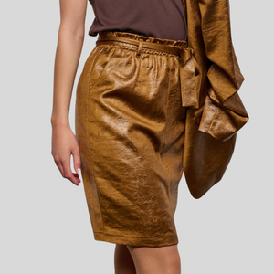 Crinkle Metallic Skirt