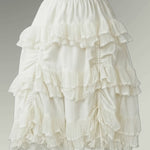 Load image into Gallery viewer, White ruffled dress on a gray background
