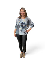 Load image into Gallery viewer, Blue Wildflower Sweater
