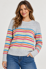 Load image into Gallery viewer, Elinda Sweater Rainbow Stripe
