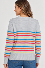 Load image into Gallery viewer, Elinda Sweater Rainbow Stripe
