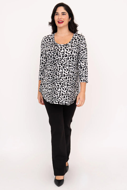 Jazz 3/4 Sleeve | BW Leopard