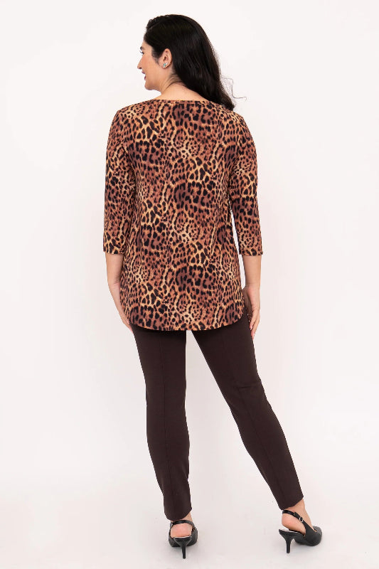 Jazz 3/4 Sleeve | Chocolate Leopard