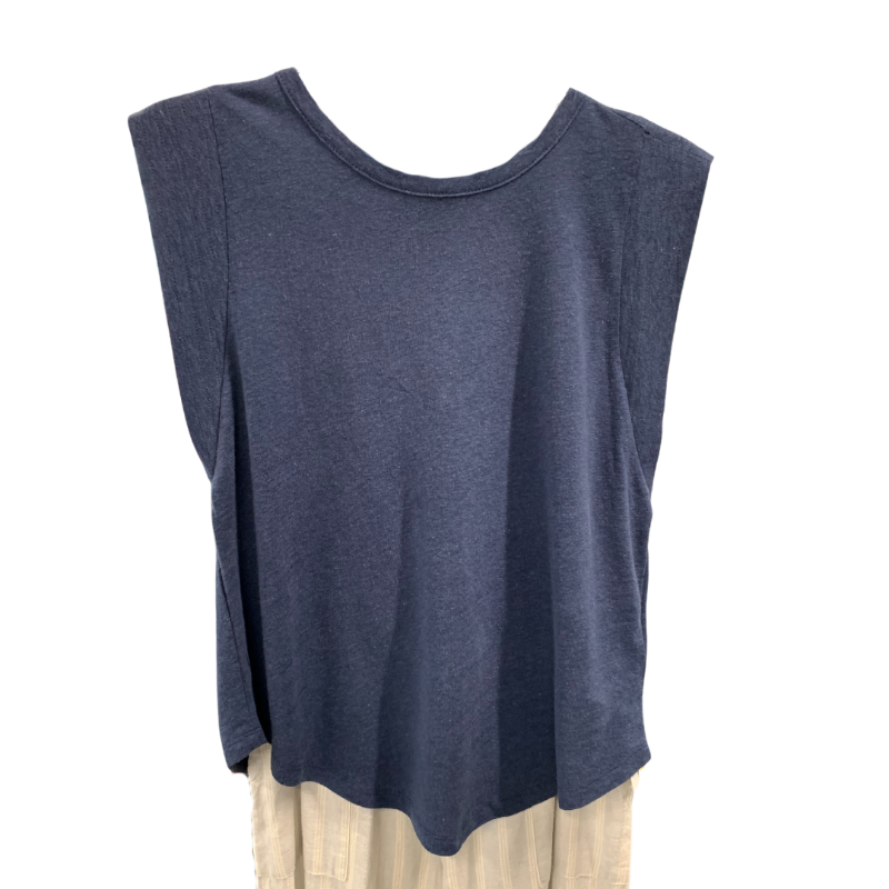 Linen Blend Round Neck Tee