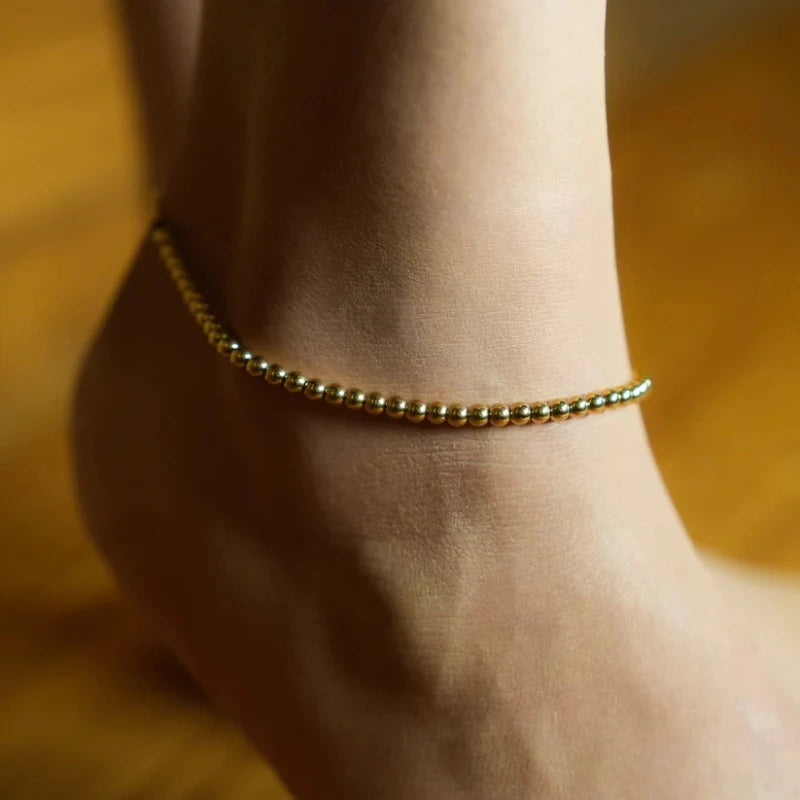 MANAMI: Ball-Beads Contemporary Chain Anklet