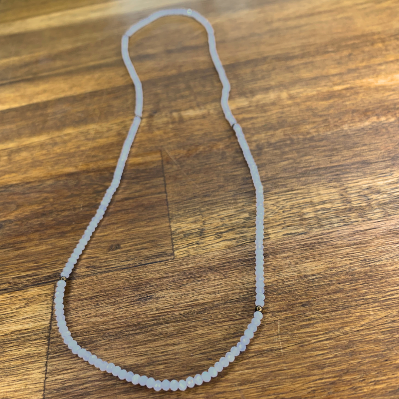 Tiny Stone Stretch Necklace