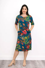 Load image into Gallery viewer, Olivia Dress | Teal Fantasy
