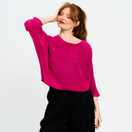 Load image into Gallery viewer, Plissé Bat Sleeve Top
