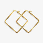 Load image into Gallery viewer, REILYNN: Square Shaped Gold Hoops
