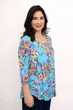 Load image into Gallery viewer, Jazz 3/4 Top | Teal Nectar
