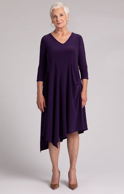 Slant Pocket Dress | Blackberry