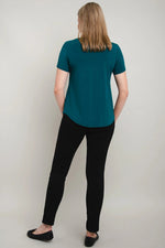 Load image into Gallery viewer, Person wearing a teal top and black pants against a plain background
