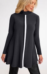 Load image into Gallery viewer, Underline Turtle Neck Tunic | Size 16 | Graphite
