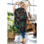 Load image into Gallery viewer, Vintage Floral Velvet Kimono
