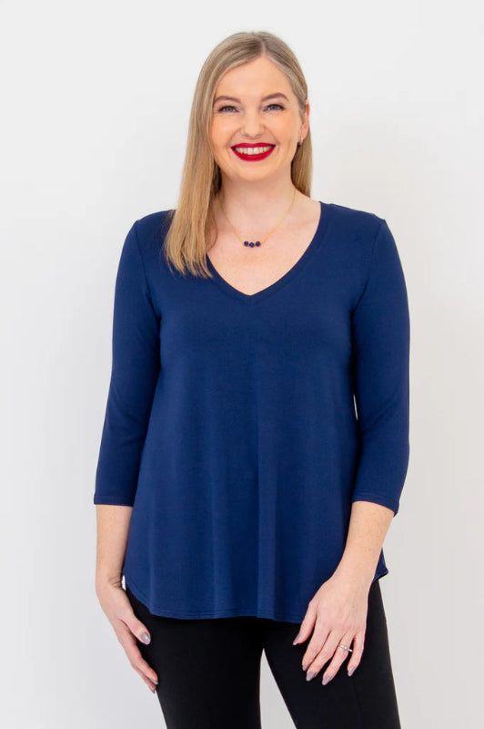 Jackie 3/4 Sleeve | Indigo