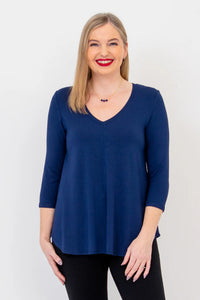 Jackie 3/4 Sleeve | Indigo