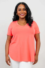 Load image into Gallery viewer, Jackie S/S Top, Coral
