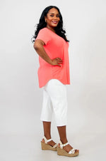 Load image into Gallery viewer, Jackie S/S Top, Coral
