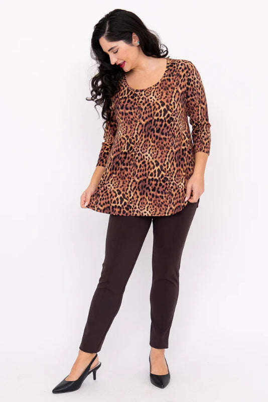Jazz 3/4 Sleeve | Chocolate Leopard