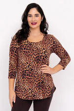 Load image into Gallery viewer, Jazz 3/4 Sleeve | Chocolate Leopard
